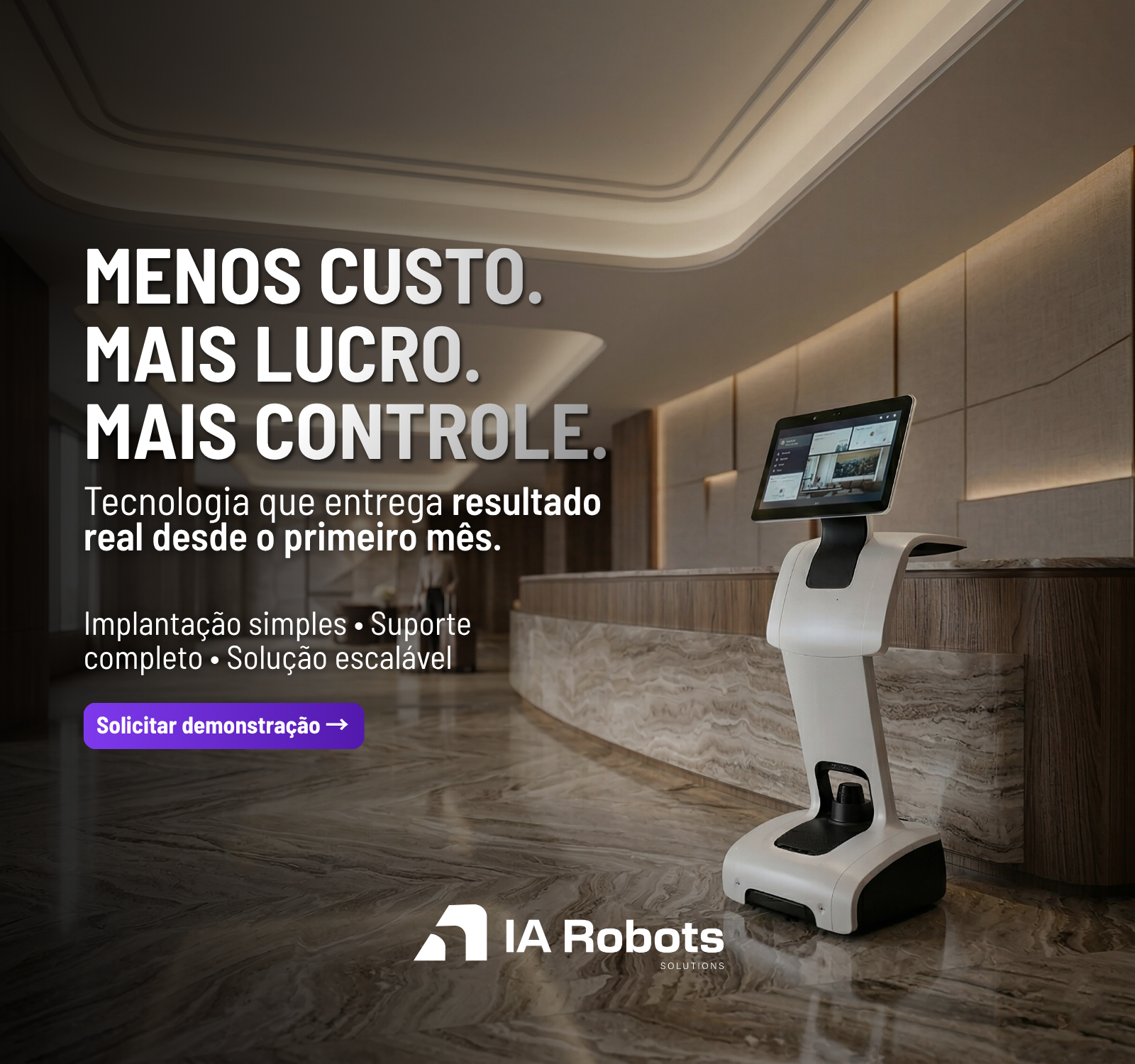 Banner de resultado operacional IA Robots